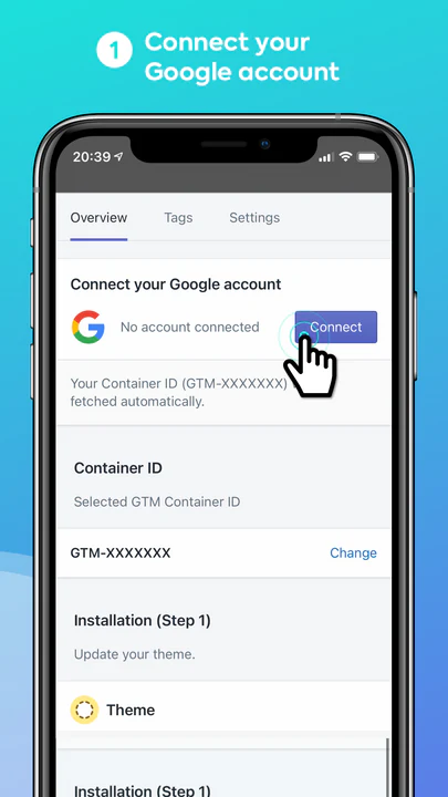 Easy Tag - Verbind uw Google-account