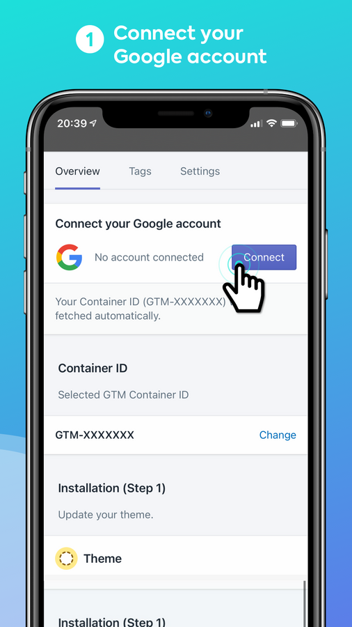 Easy Tag - Conecta tu cuenta de Google