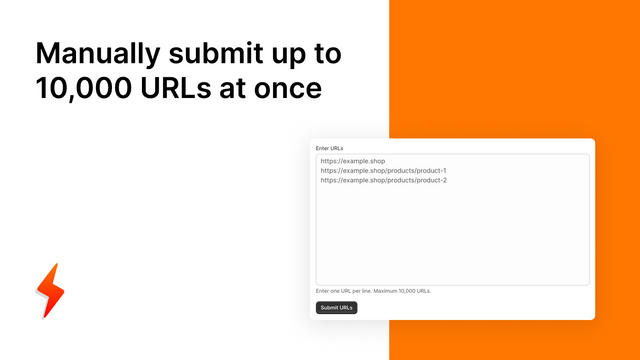 Manuelles Einreichen von bis zu 10.000 URLs - InstaIndex