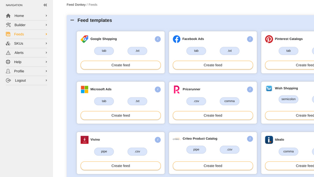 Build from pre-configured templates