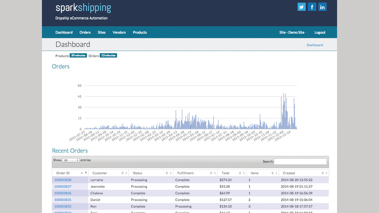 Spark Shipping Screenshot