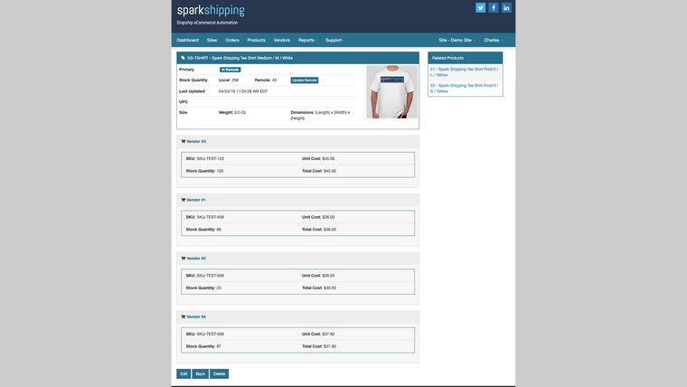 Spark Shipping Screenshot