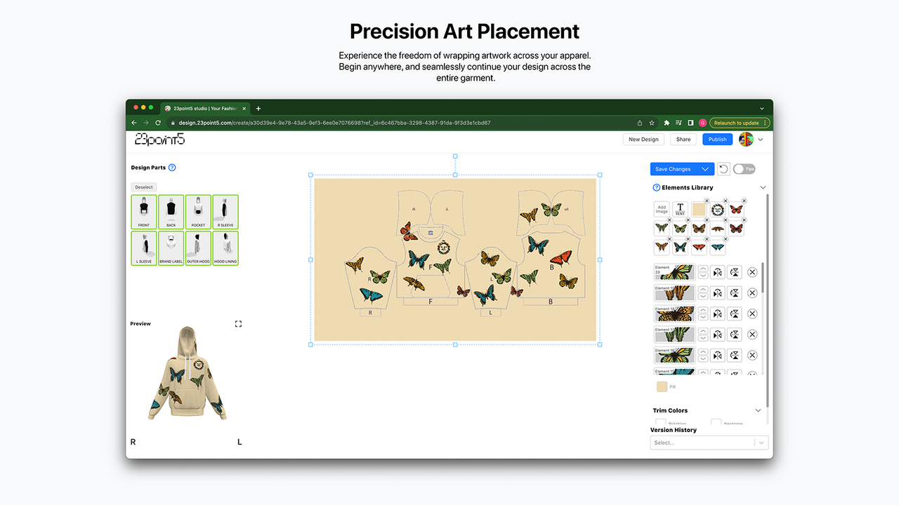 Colocación precisa del arte