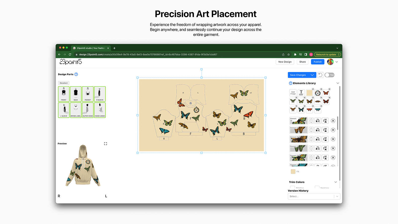 Placement précis de l'art