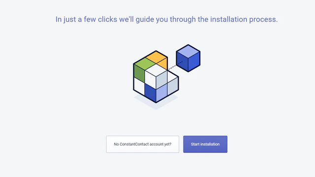 Shopify Constant Contact - Iniciar instalación