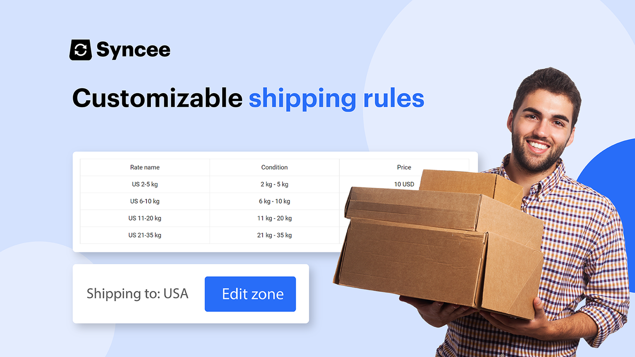 Customizable shipping rules