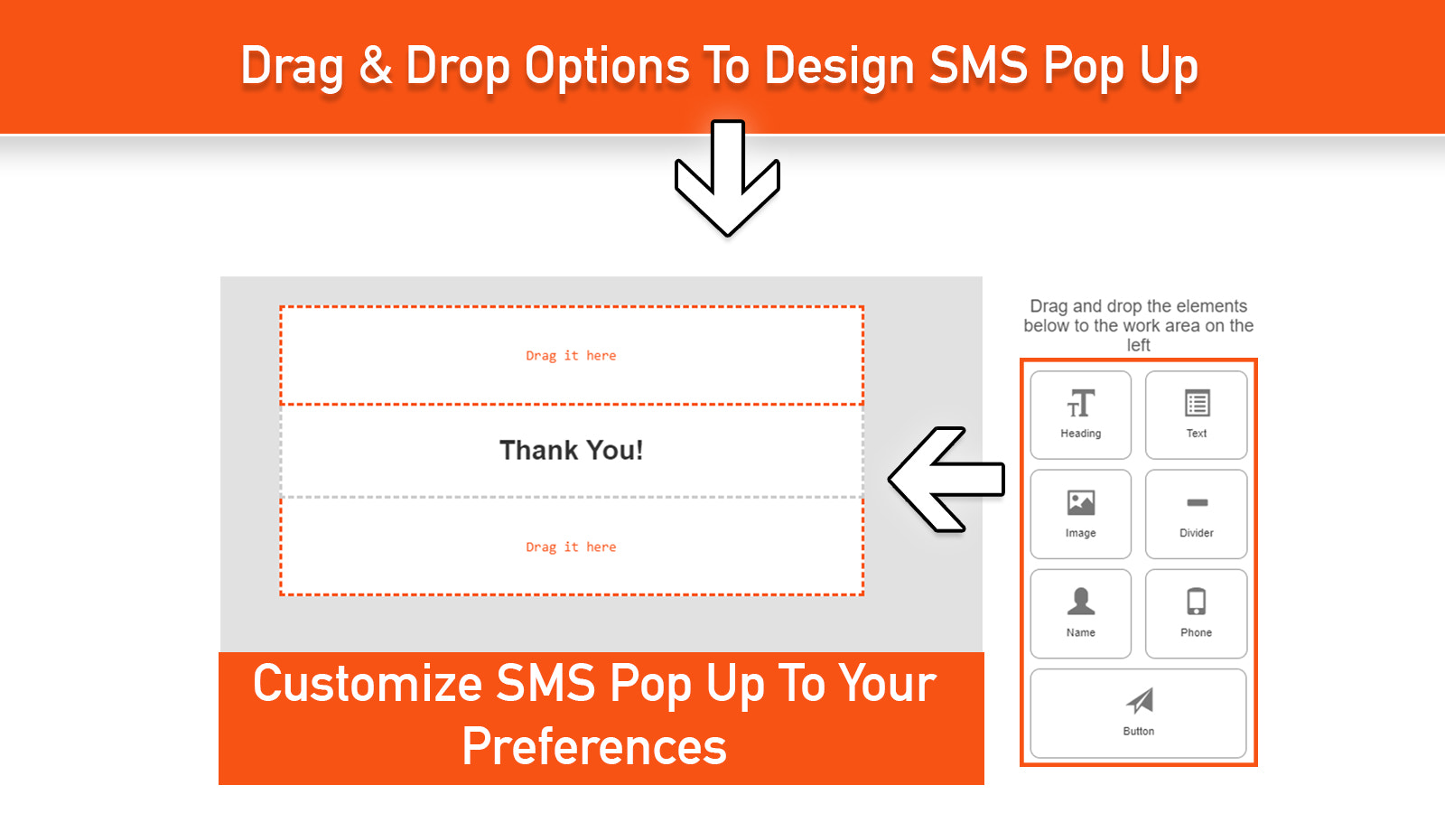 Constructor de popups de suscripción arrastrar y soltar