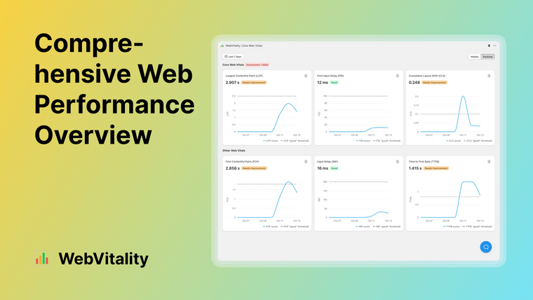 WebVitality: Core Web Vitals Screenshot