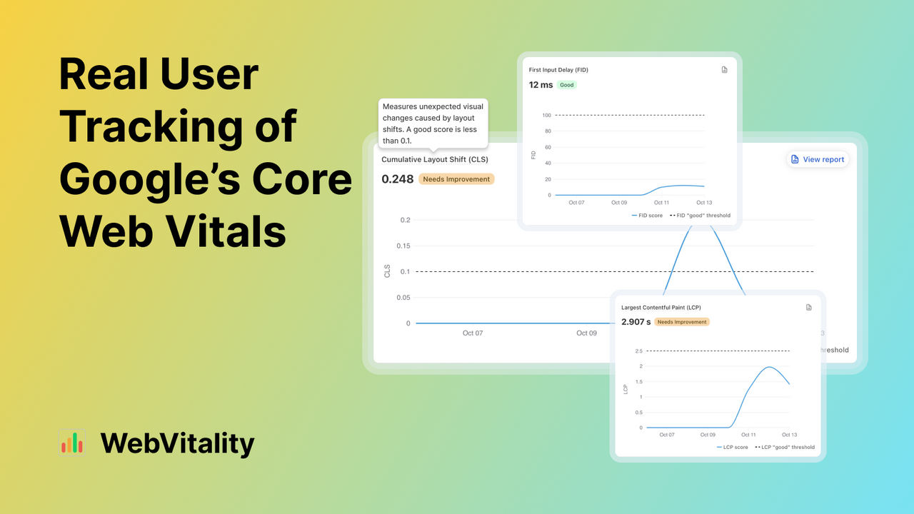 Echtzeit-Nutzertracking von Googles Core Web Vitals