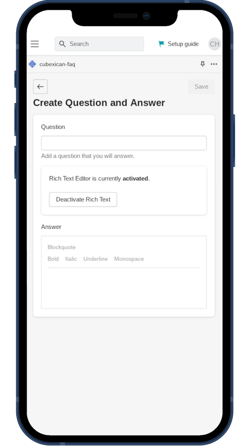 Crear formulario de preguntas y respuestas