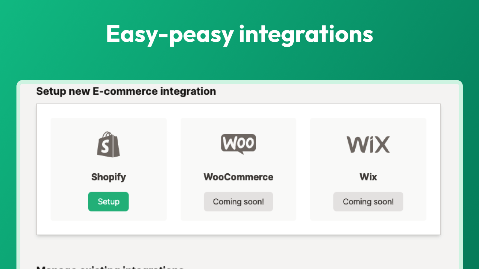 Easy Integrations with various platforms