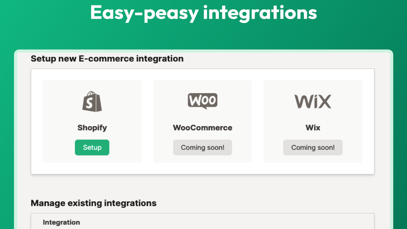 Integraciones sencillas con varias plataformas