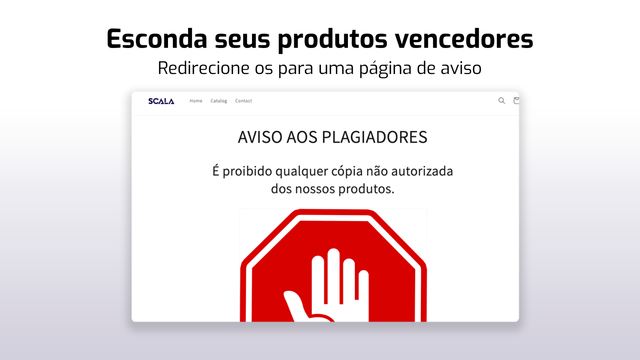 Esconda seus produtos vencedores