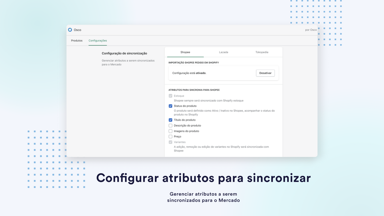 Configurar atributos para sincronizar