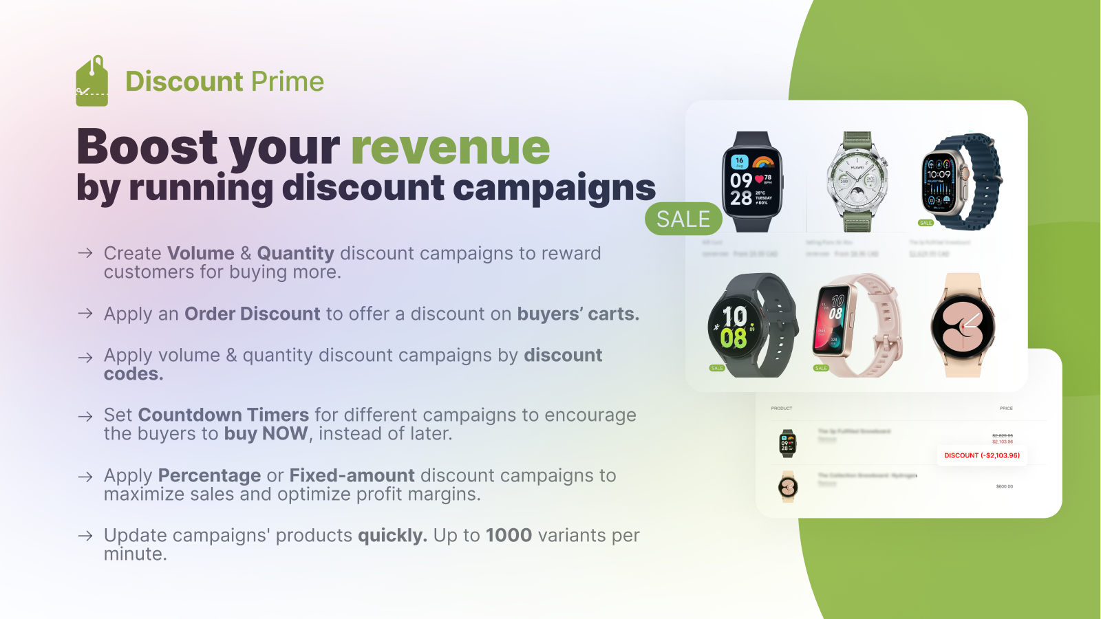 different types of discount campaigns