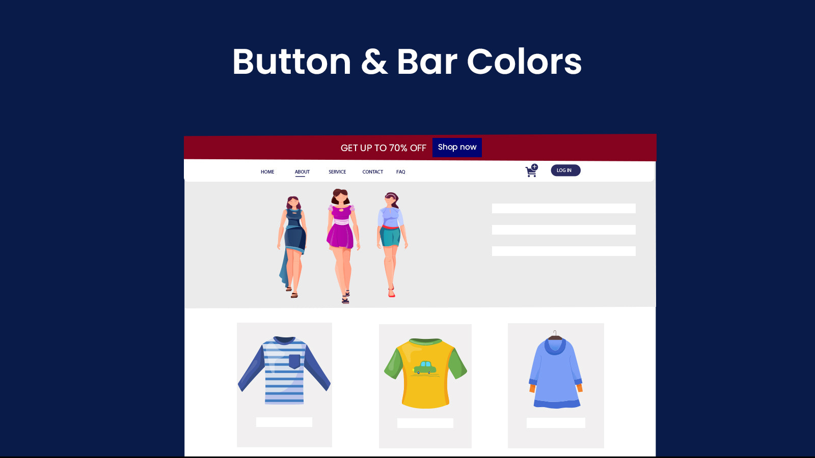Customisable Sticky header bar with slider for Shopify store