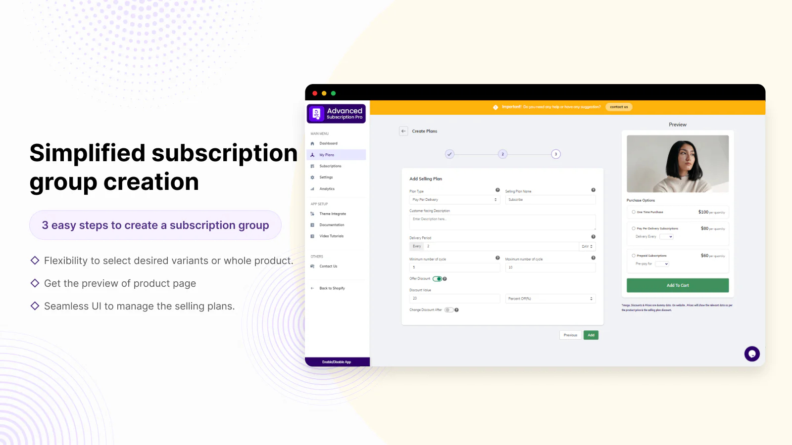 Simplified subscription group creation in easy steps