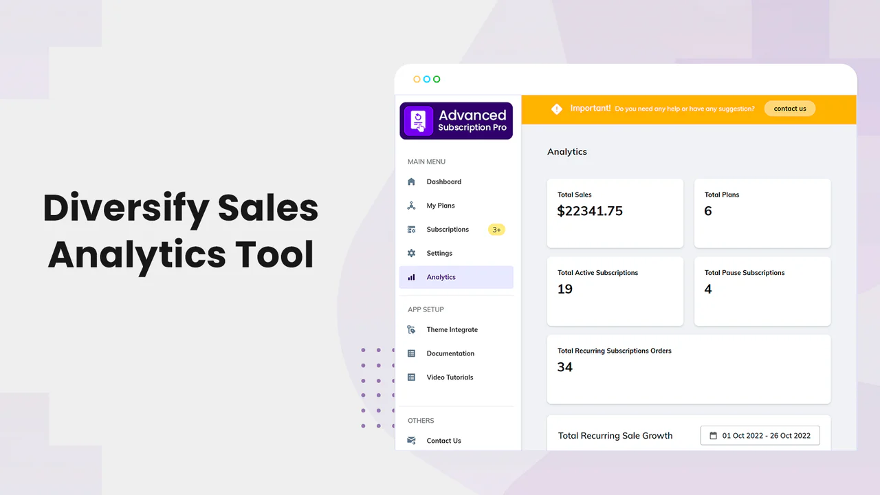 Analytics dashboard