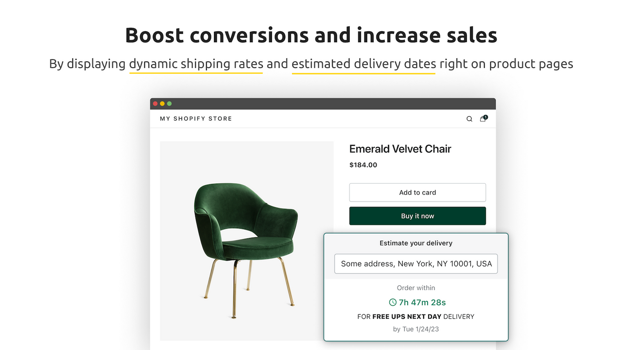 How to Add Estimated Delivery Date on Shopify Product Page - Commerce  Caffeine