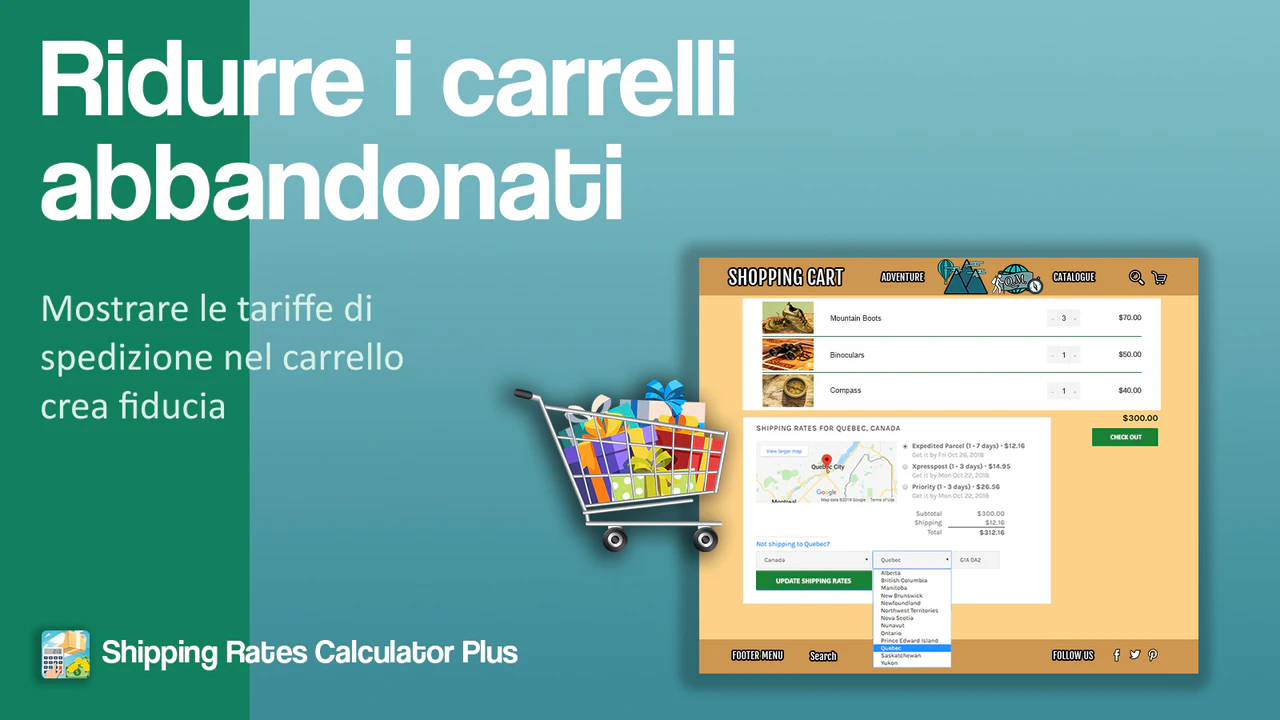 Riduci l'abbandono del carrello e crea fiducia con i clienti.