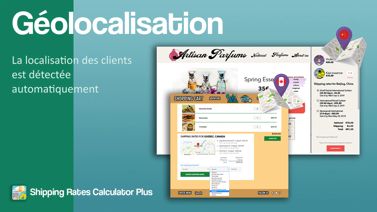 Détection automatique de géolocalisation selon le lieu du client