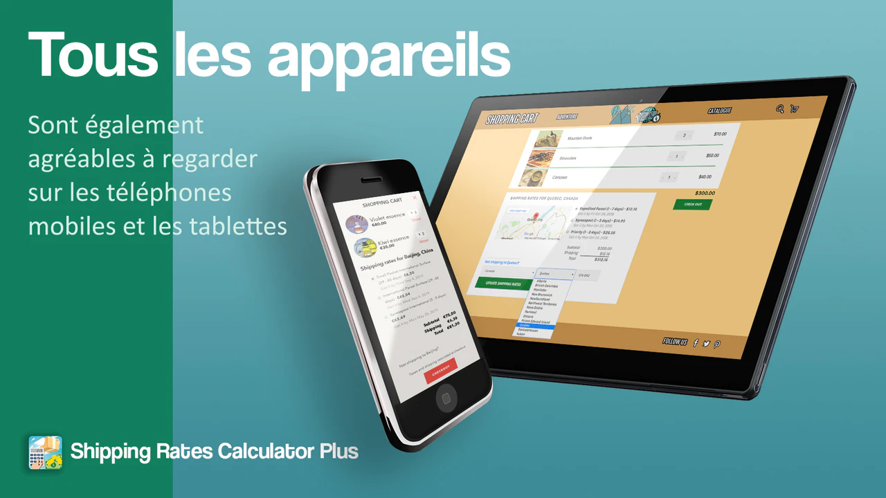 Adaptable aux mobiles et tablettes.