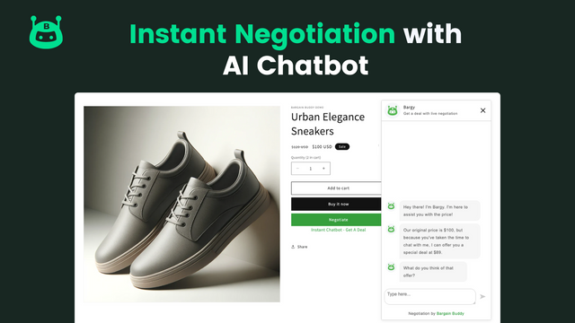 Intégration transparente du chatbot de négociation IA avec votre magasin