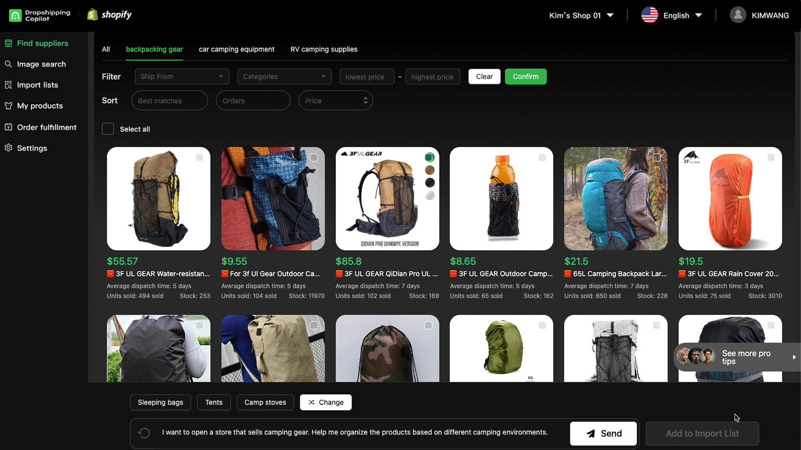 Dropshipping Copilot AI Screenshot