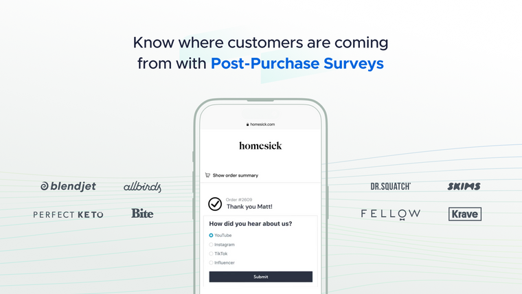 Fairing: Post Purchase Surveys Screenshot