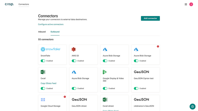 Connecteurs entrants