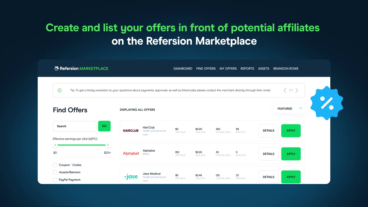 refersion, marketing de afiliados, formulario de registro de afiliados