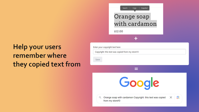 ayuda a tus usuarios a recordar de dónde copiaron el texto