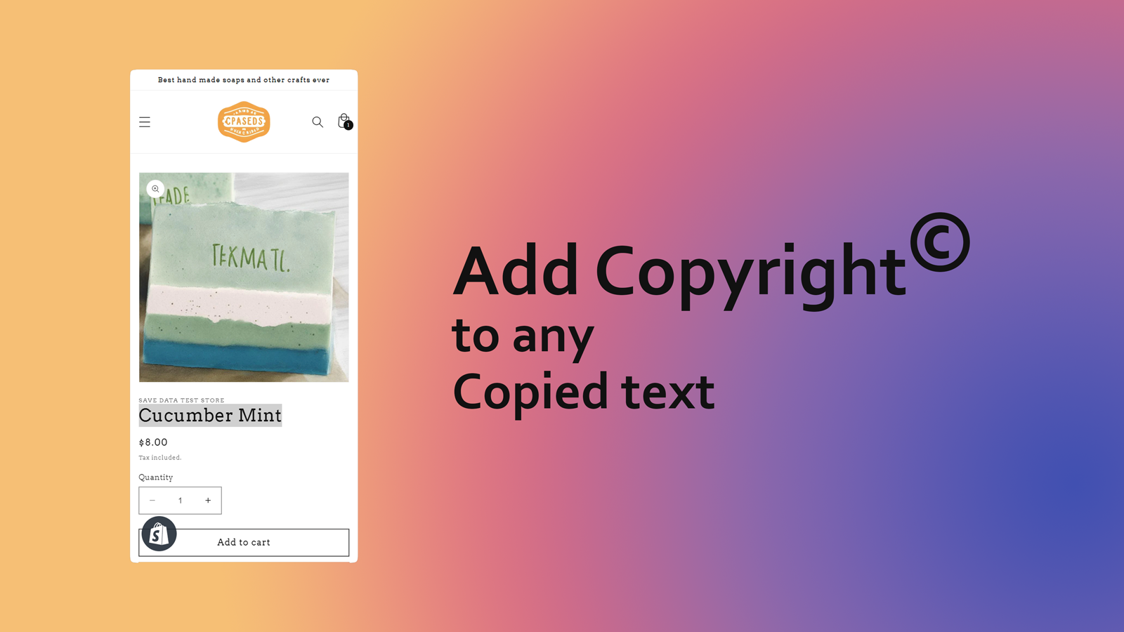 Add copyright to any copied text