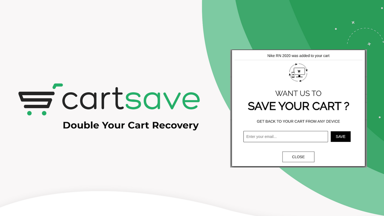 CartSave Shopify App banner
