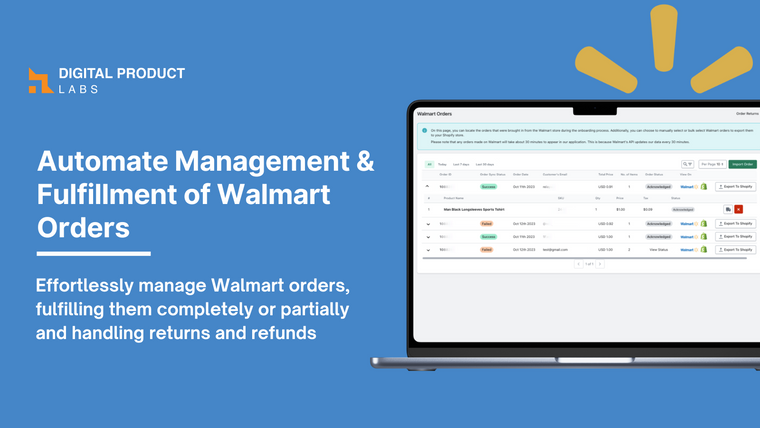 Walmart Integration ‑ DPL Screenshot