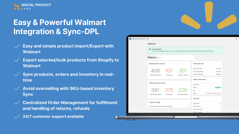 Walmart Integration ‑ DPL Screenshot