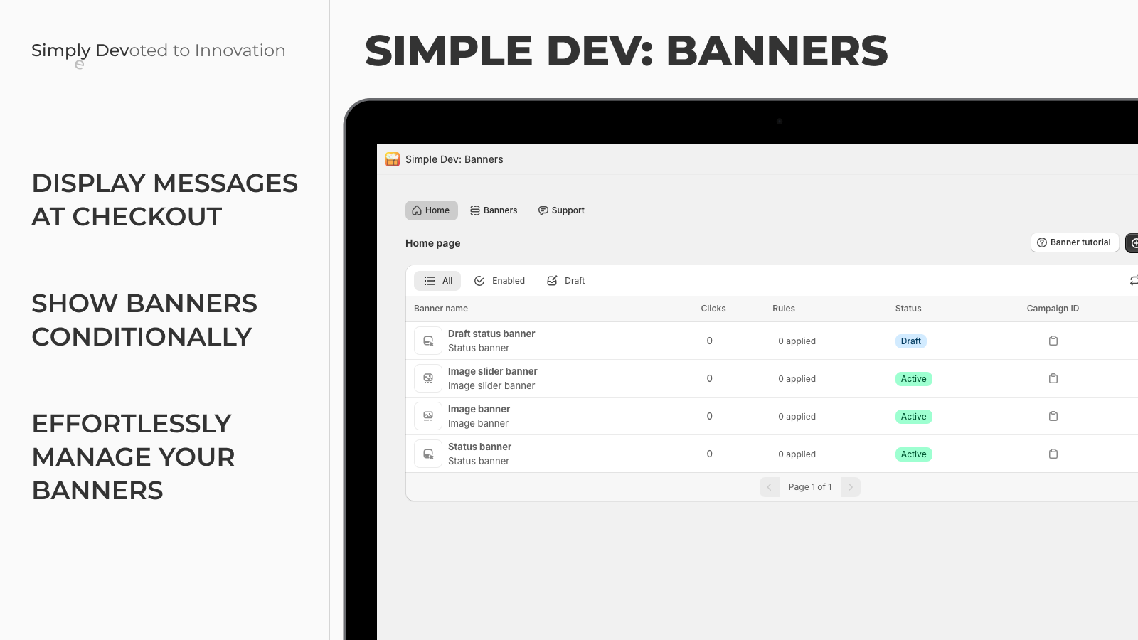 Simple Dev: Banners