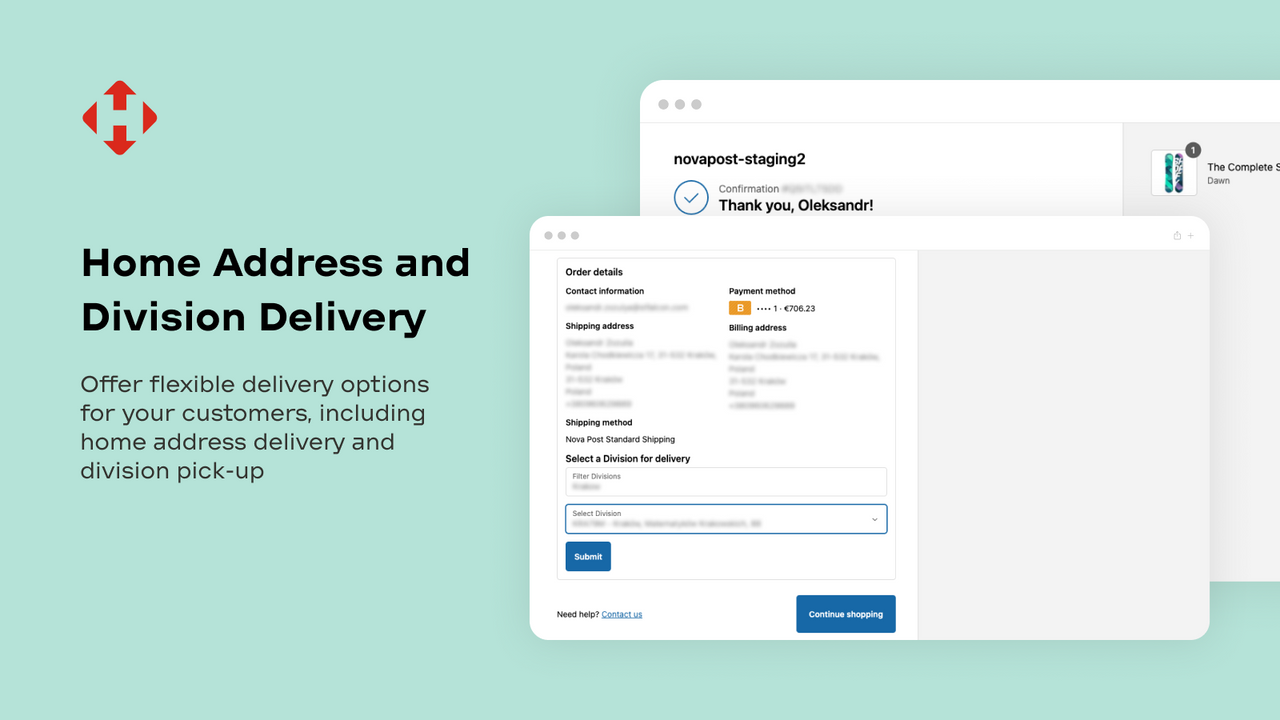 Offer flexible delivery options for your customers.