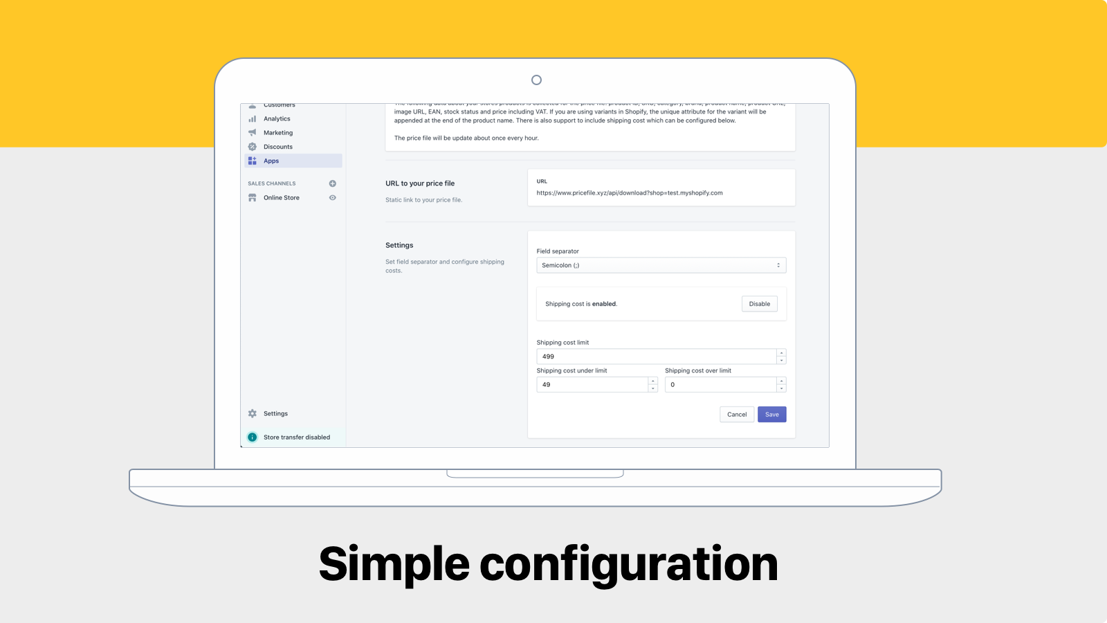 Configuration simple