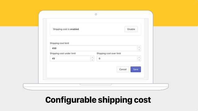 Configurable shipping cost