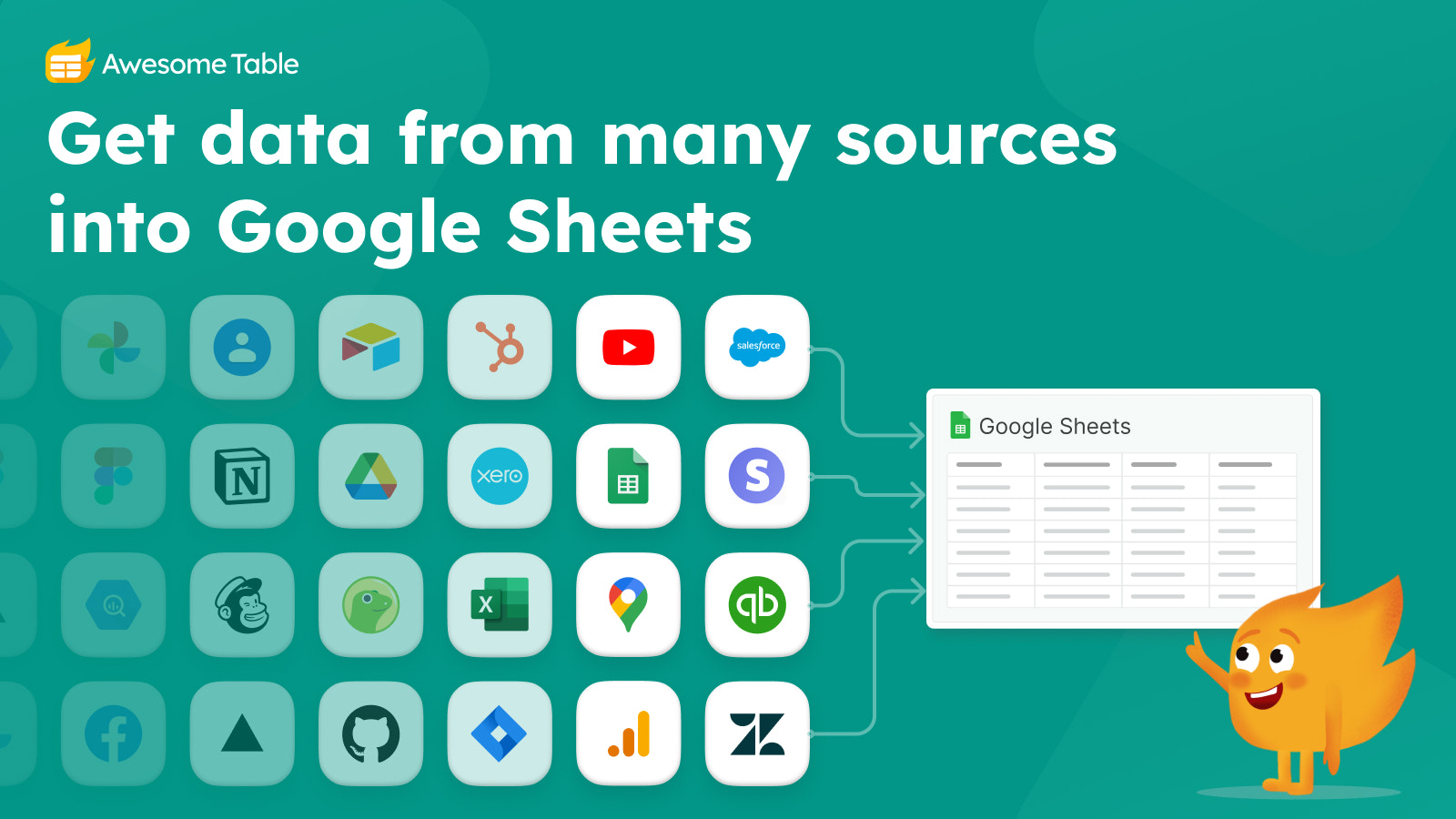 Importe dados para o Google Sheets