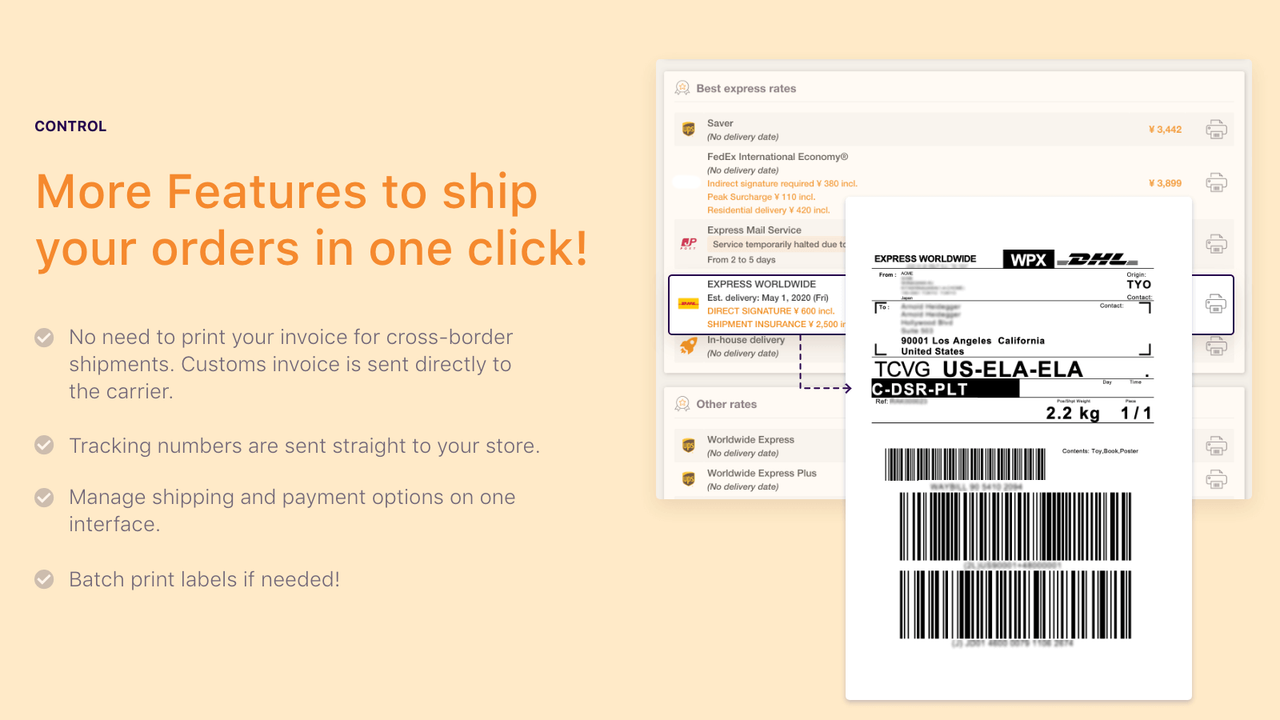 Imprime la etiqueta, cumple con tus pedidos de Shopify