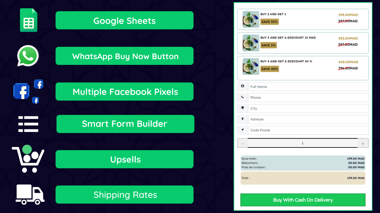 FastOrder ‑ COD Form & Upsells - Form for stores working with cash on  delivery