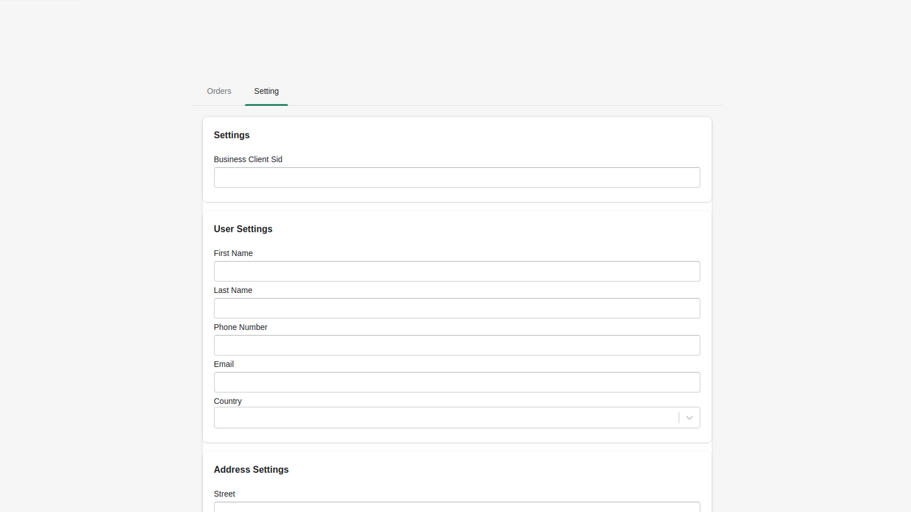 Configure as configurações do comerciante após instalar o aplicativo