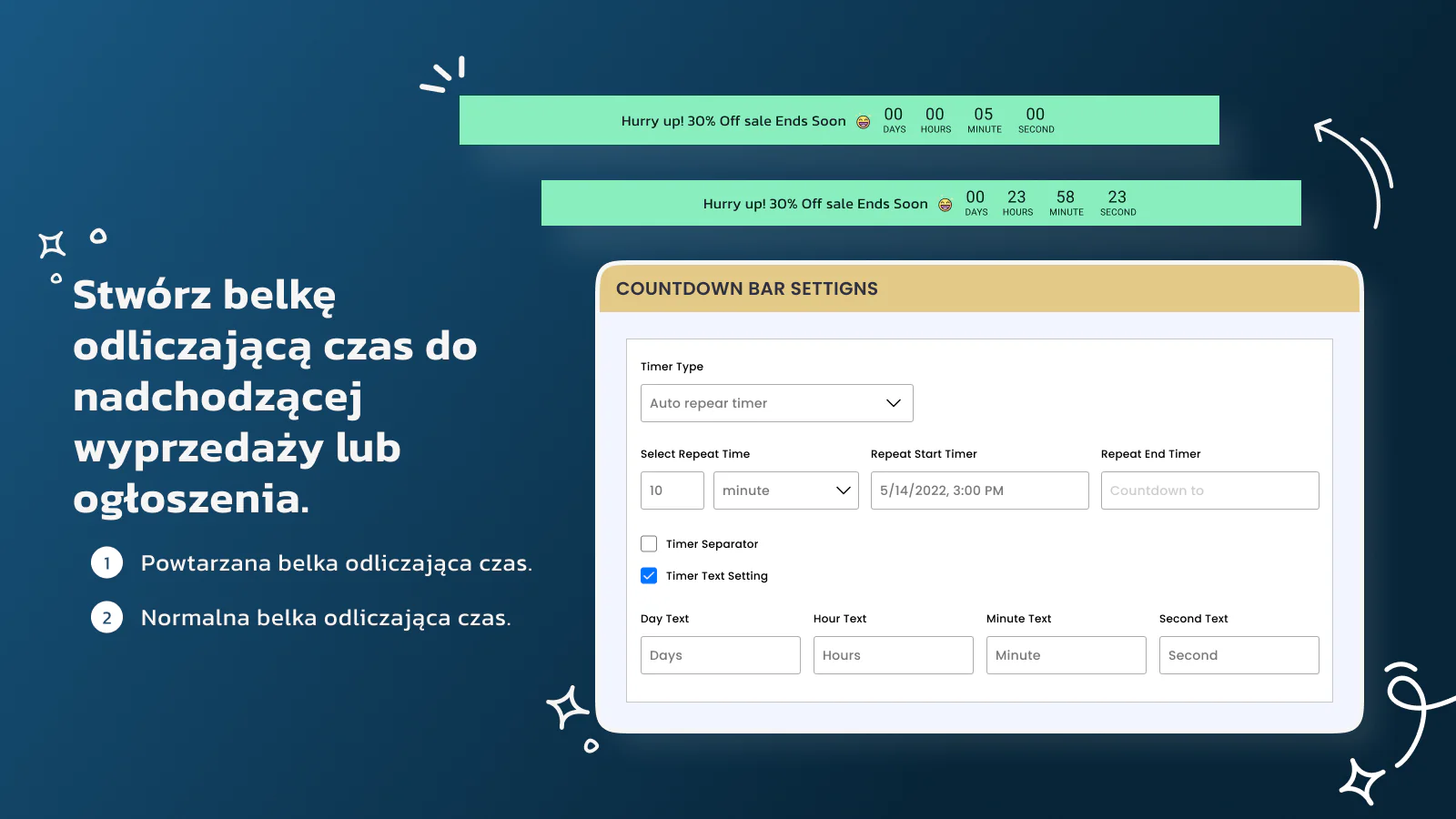 Create multiple countdown bars 