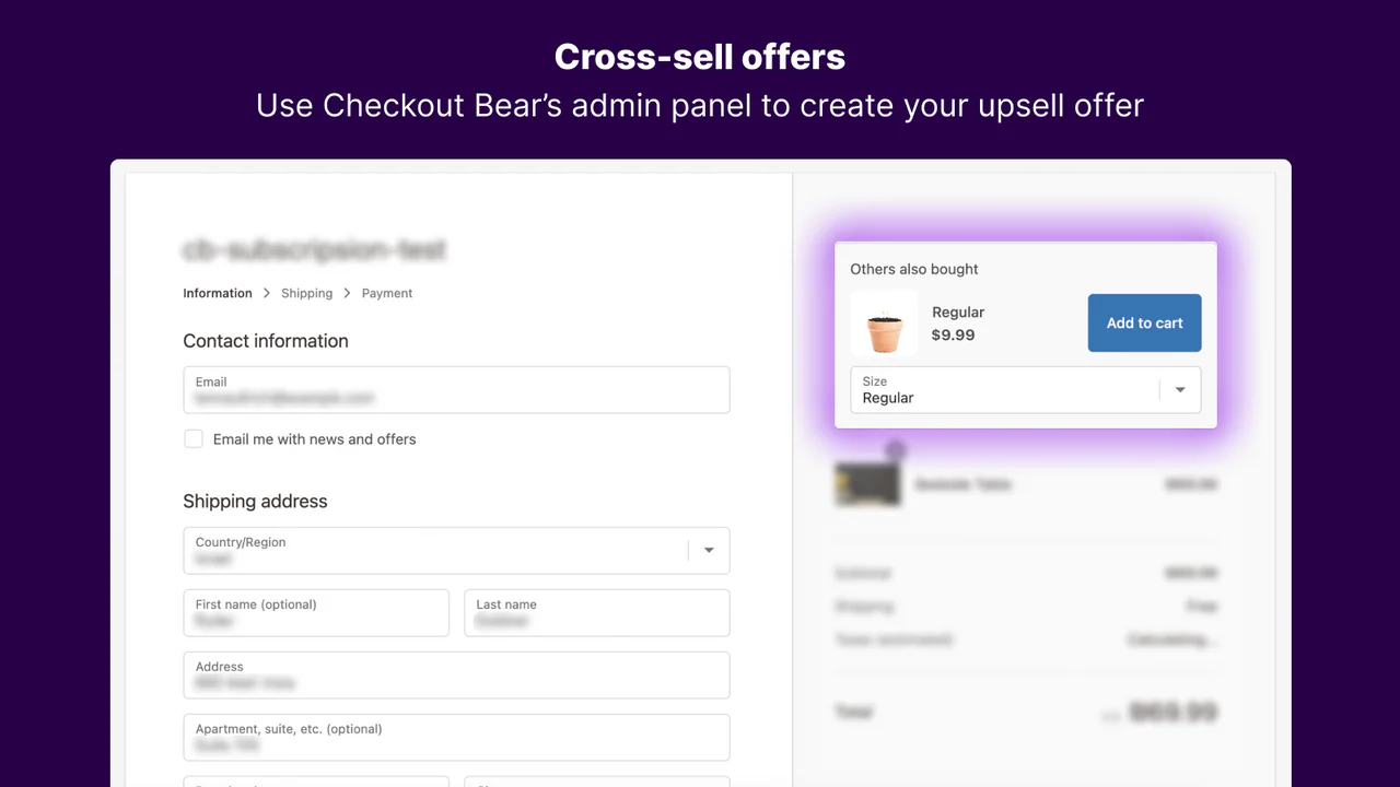 Shopify Checkout-Seiten-Editor, Cross-Selling, Checkout-Upsell