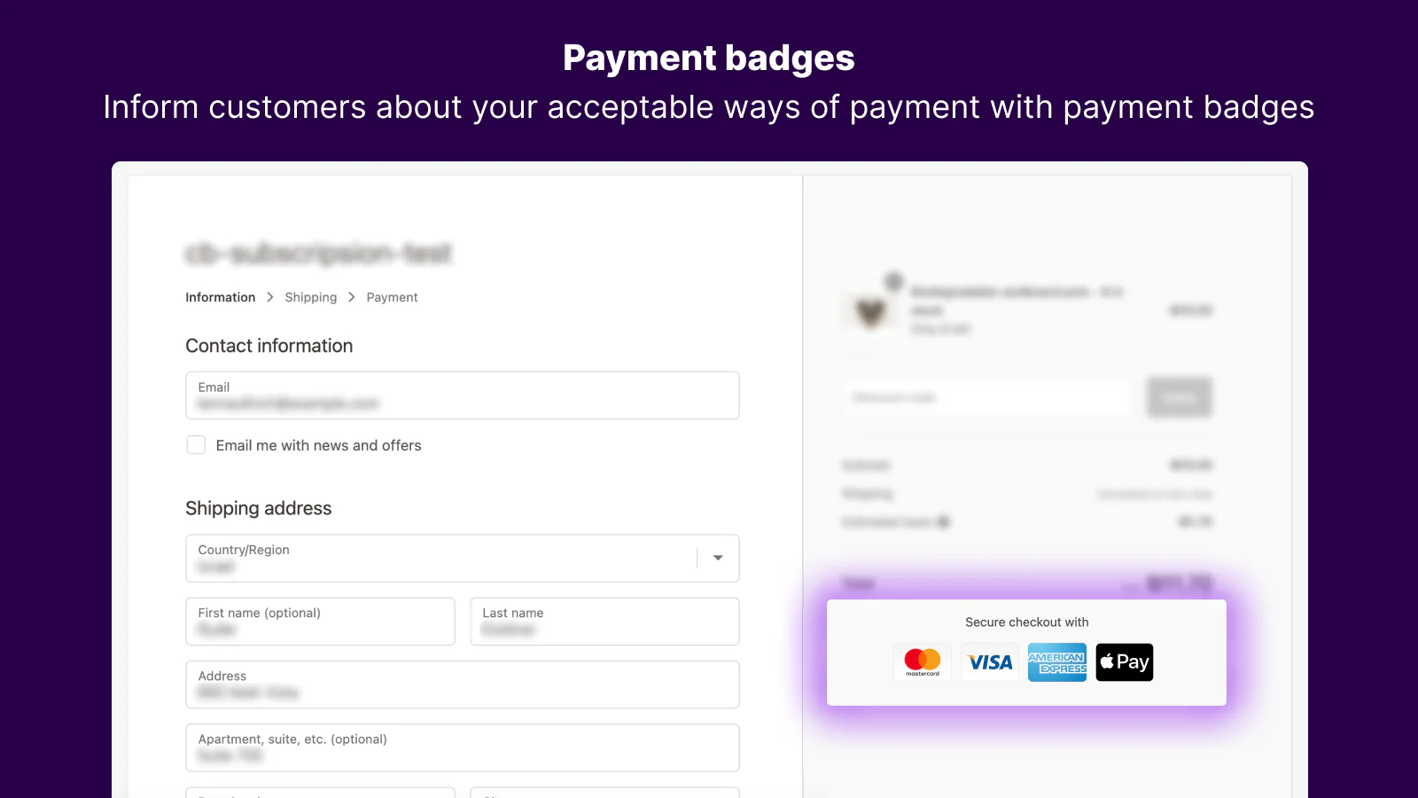 checkout bear, badges de paiement, augmenter le taux de conversion