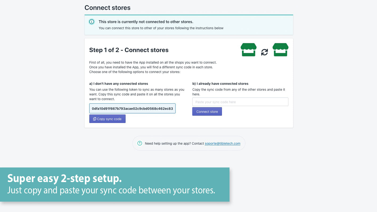 Configuración en 2 pasos súper sencilla