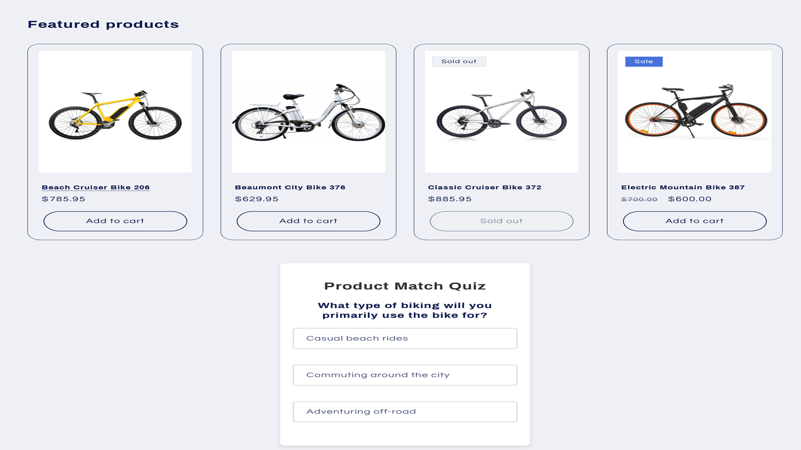 Carte de quiz sur n'importe quelle section