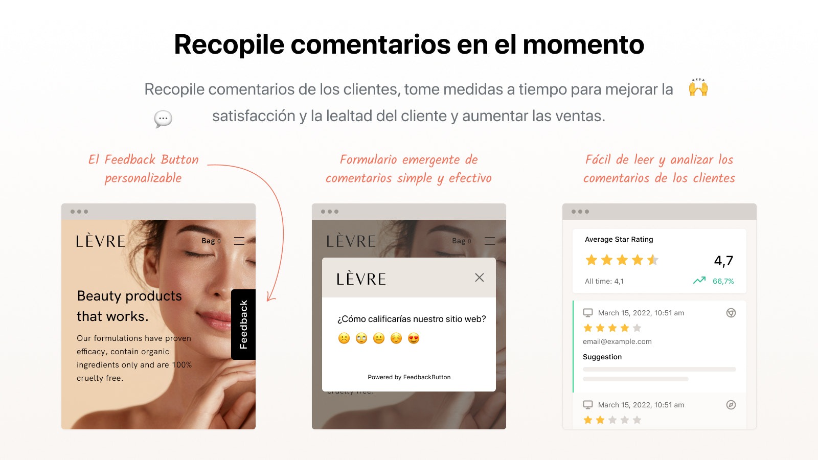 Recopile comentarios en el momento